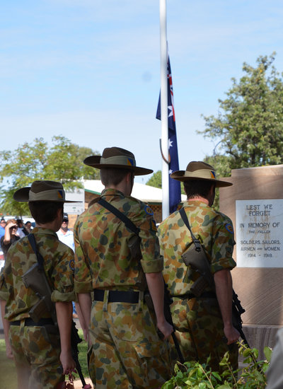 st george army cadets perform anzac day ceremonial duties