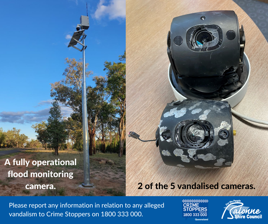 Vandalised Flood Cameras